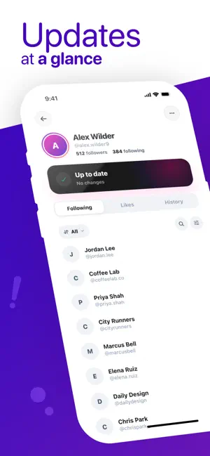 Snitch: Follow Updates screenshot 1
