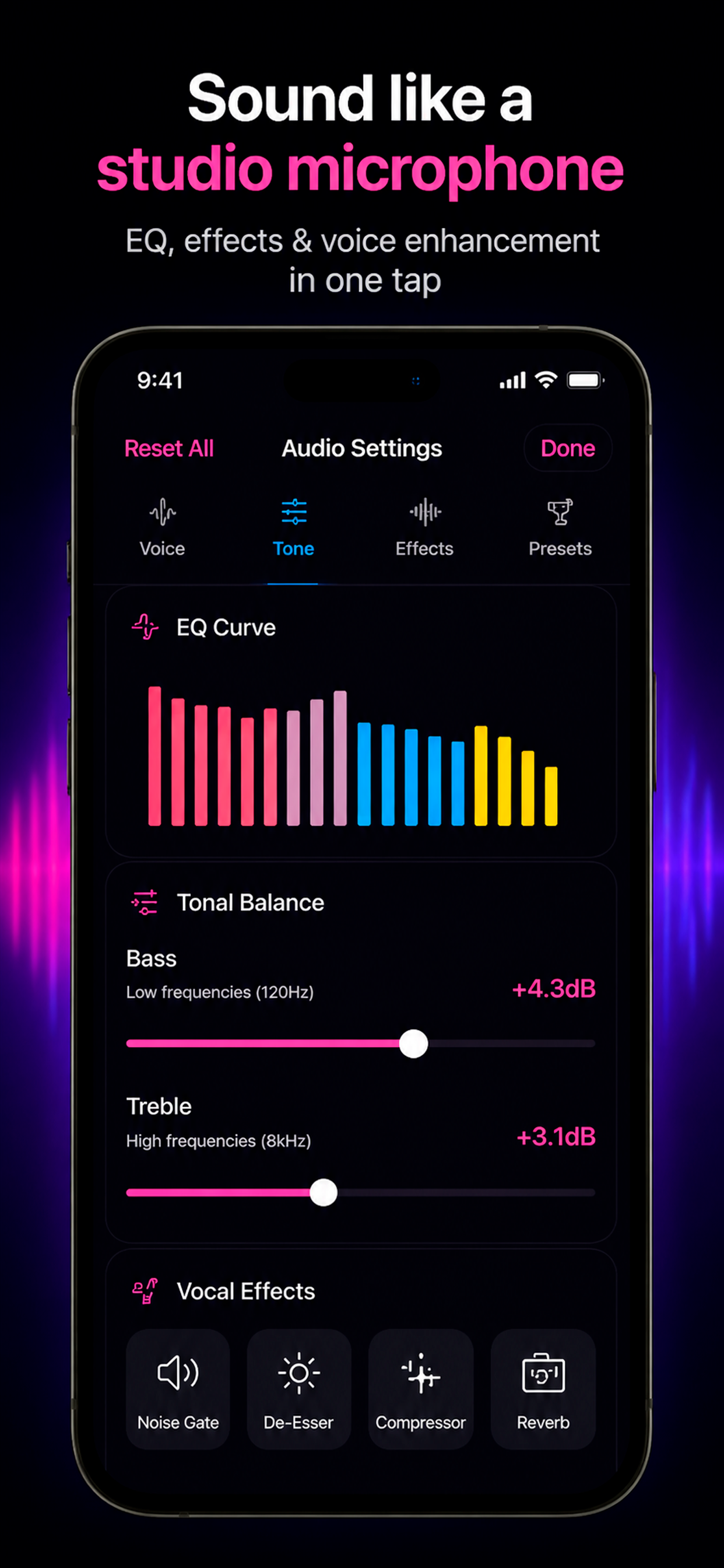 Microphone app Bluetooth Live