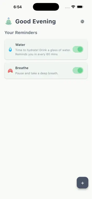 Calmy - Self Care Reminder screenshot 1