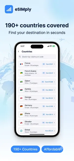 eSIMply - Internet Travel eSIM screenshot 2