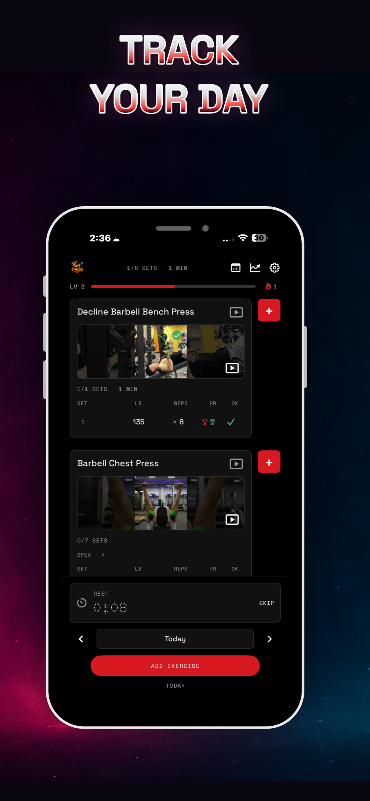 GymCade - Workout Tracker