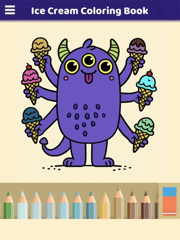 My Ice Cream Coloring Book iPad screenshot