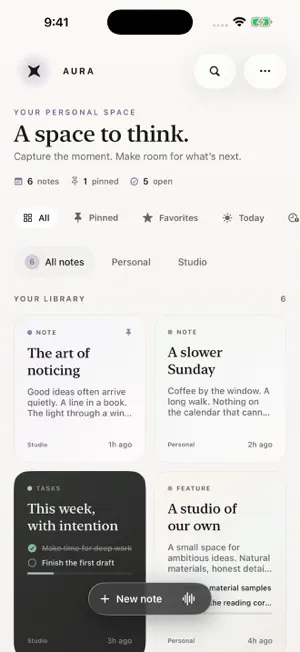 AURA Notes: Writing Studio screenshot 3