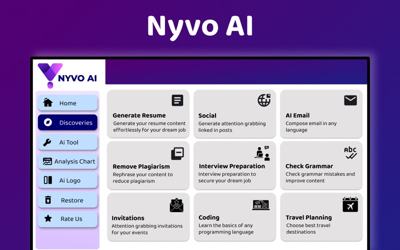 AI Chatbot Assistant: Nyvo AI iPhone screenshot