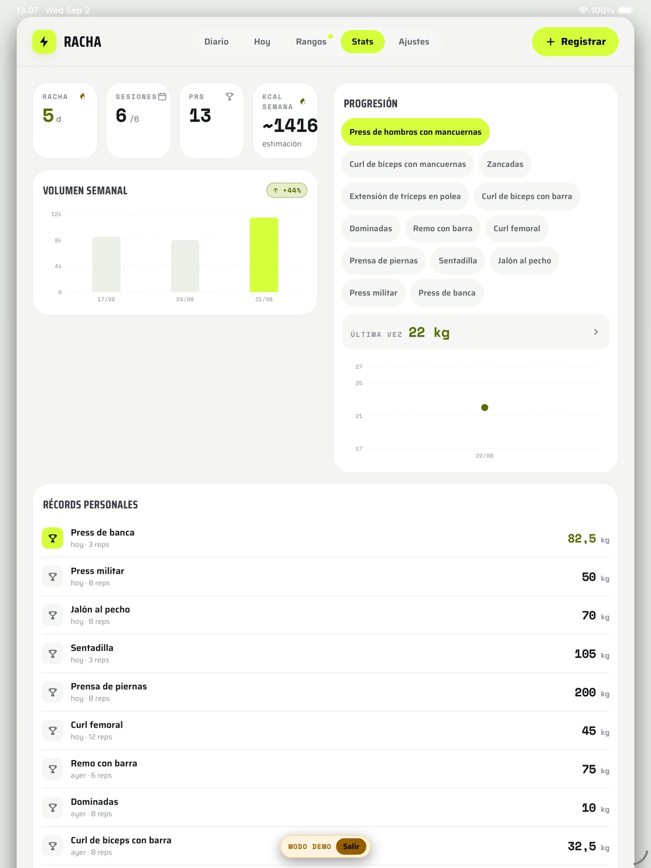 Screenshot 8 of Rachafit: Diario de entrenos