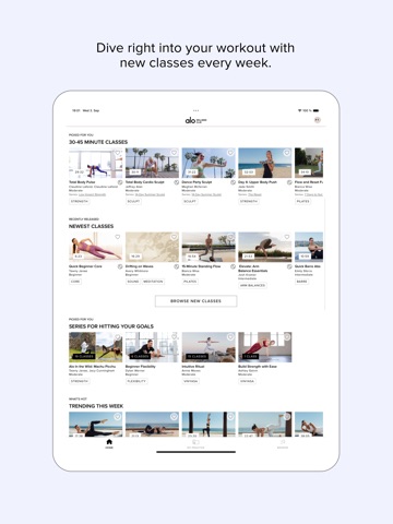 ALO Wellness Club iPad screenshot 3