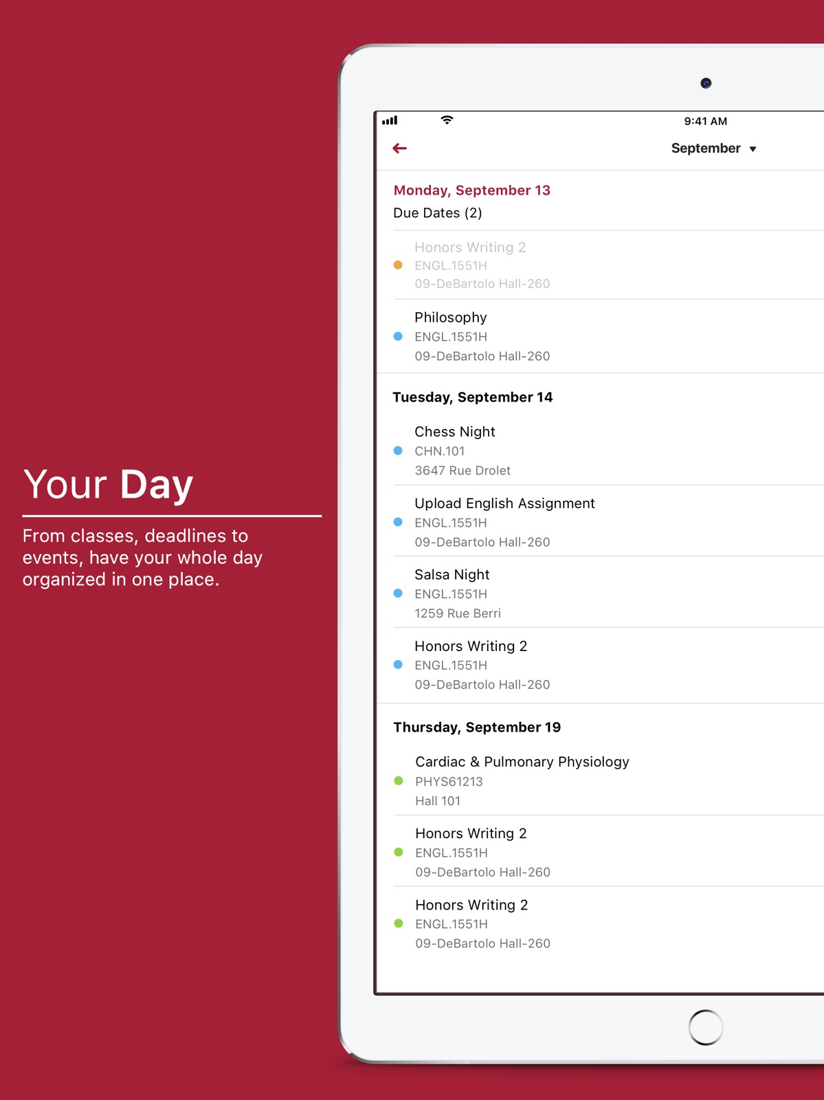 Jones College ipad screenshot 2