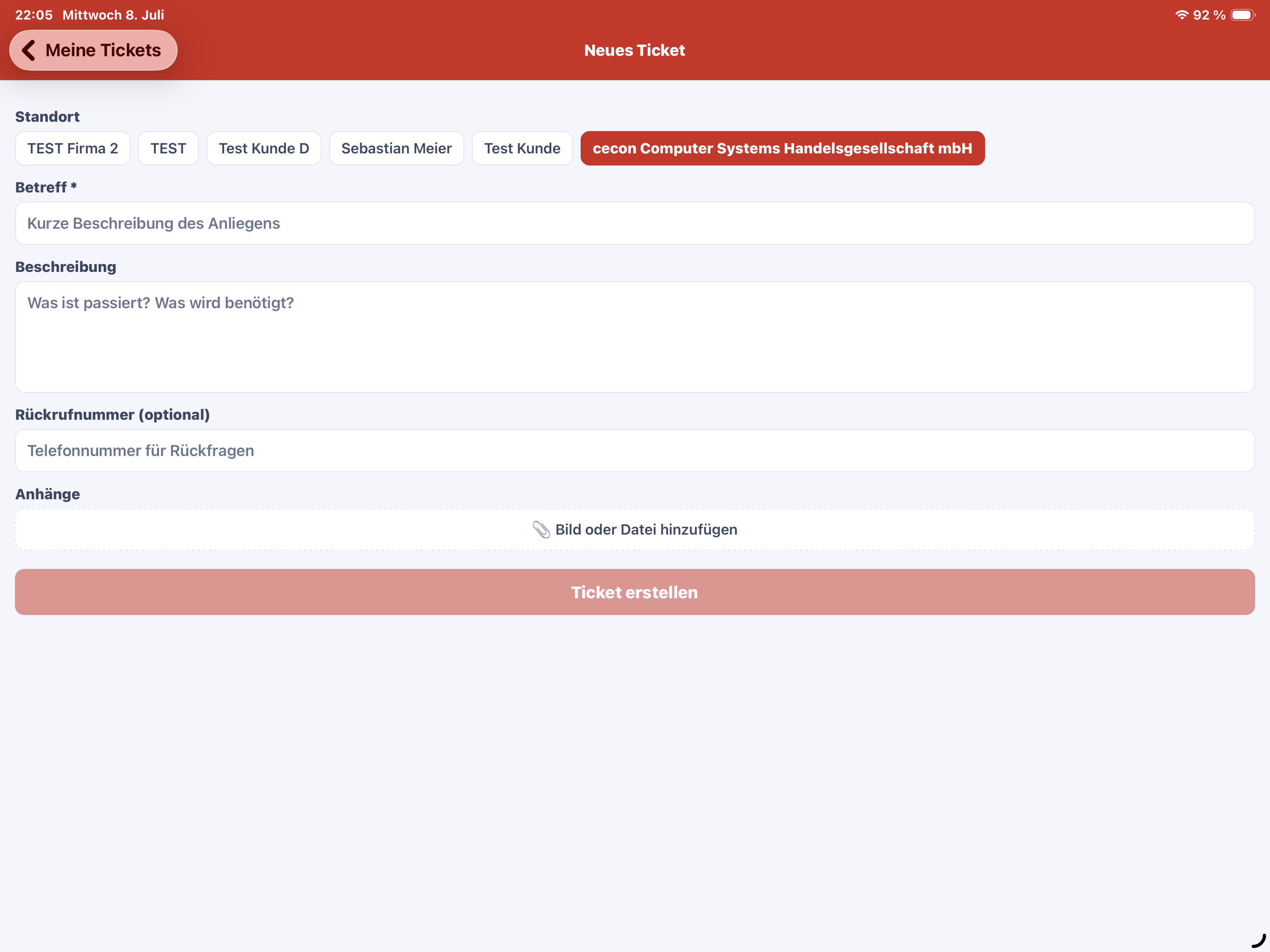 QSR TECH Kundenportal screenshot 12