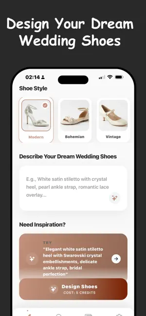 Bridal Shoes AI Wedding Design screenshot 1