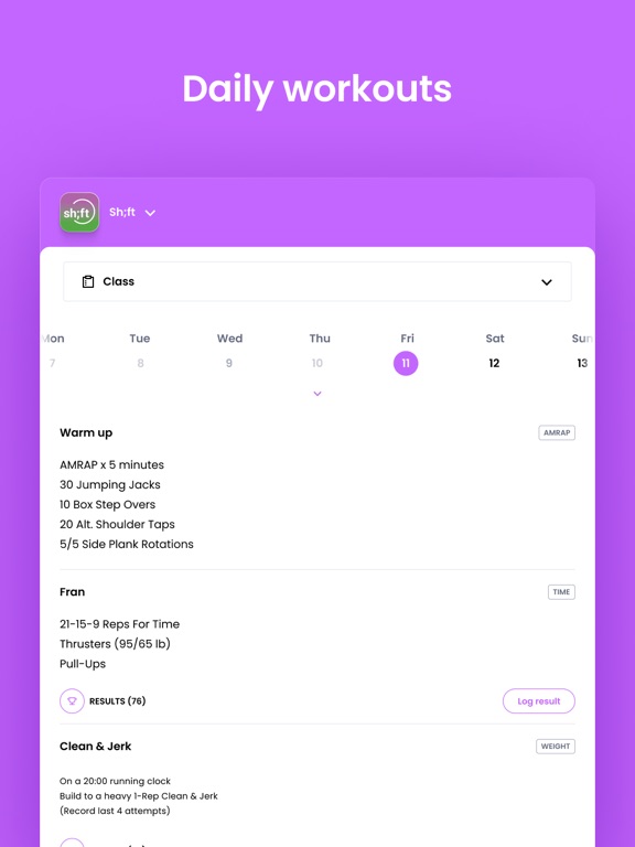 Sh;ft iPad screenshot 4 - Health & Fitness app