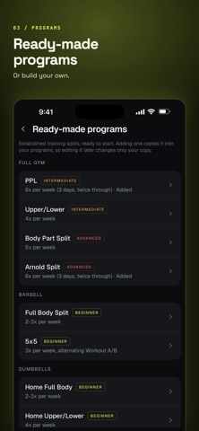 RepPlanr: Gym Workout Tracker iPhone screenshot