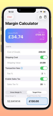 Markup, Margin & Profit Calc Screenshot 1 of 6