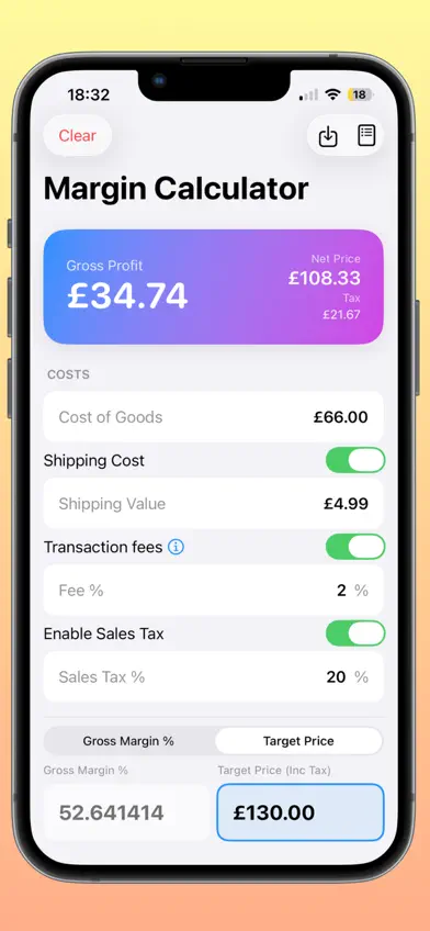 Markup, Margin & Profit Calc screenshot 1