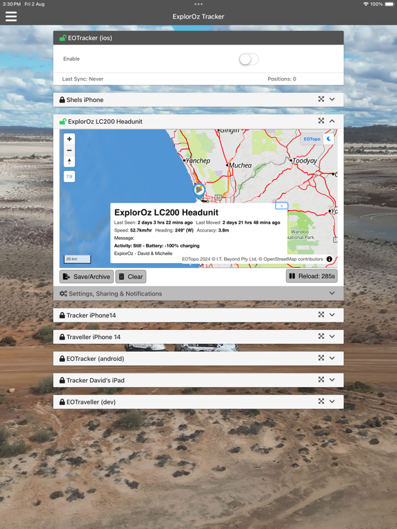 Screenshot #6 pour ExplorOz Tracker