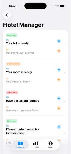 Capture d'écran de EnglishDeutsch sur iPhone 6
