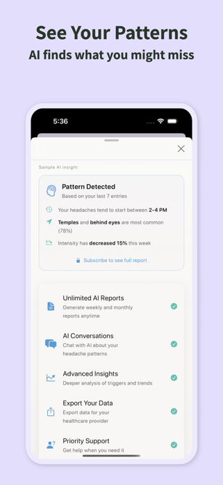 HeadSense: Migraine Tracker Screenshot 3 of 6