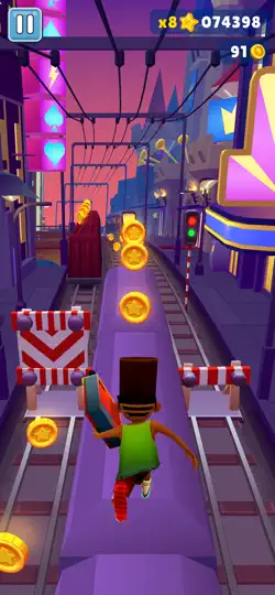 Capture d'écran de Subway Surfers+ sur iPhone 5