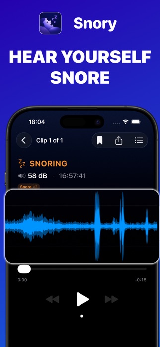 Snory: Snore Tracker Screenshot 1 of 4