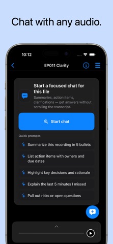 Annotate Audio: Speech to Note iPhone screenshot