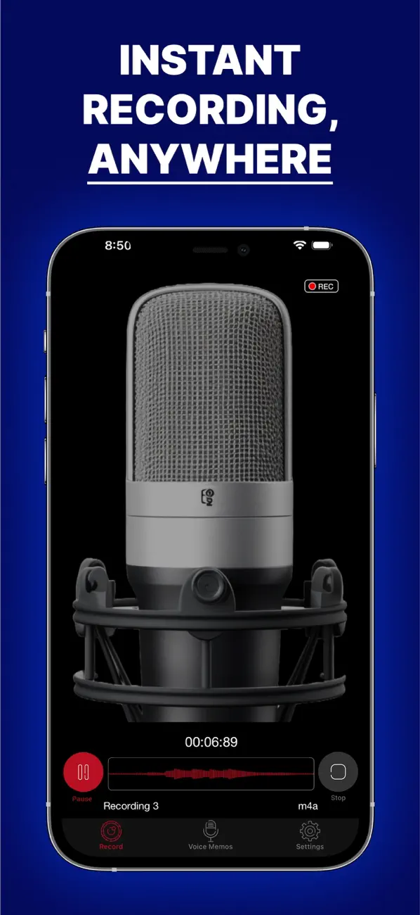 Screenshot #1 pour Dictaphone: Enregistreur