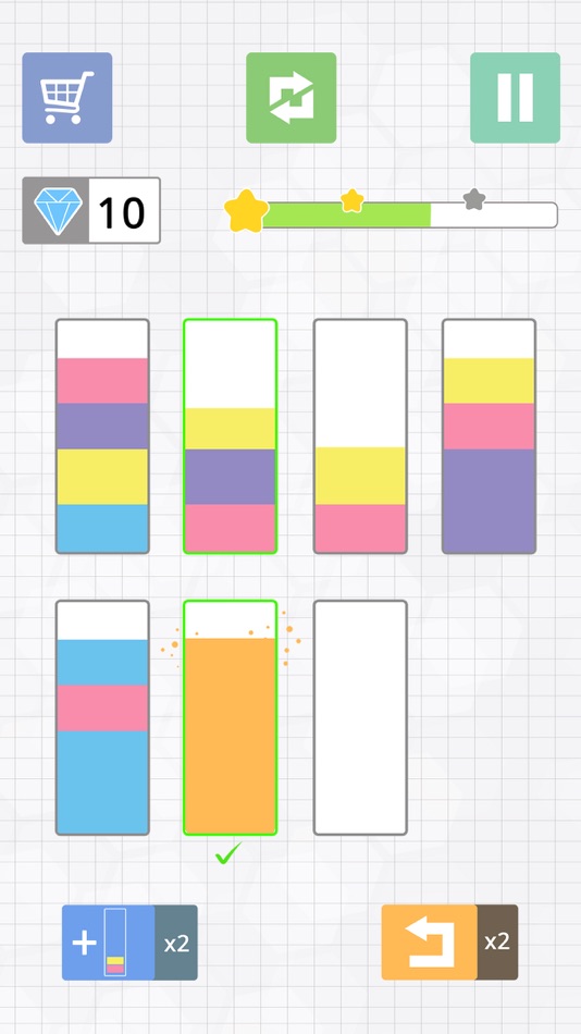#4. Liquid puzzle : sort the color (iOS) By: PLAYTOUCH