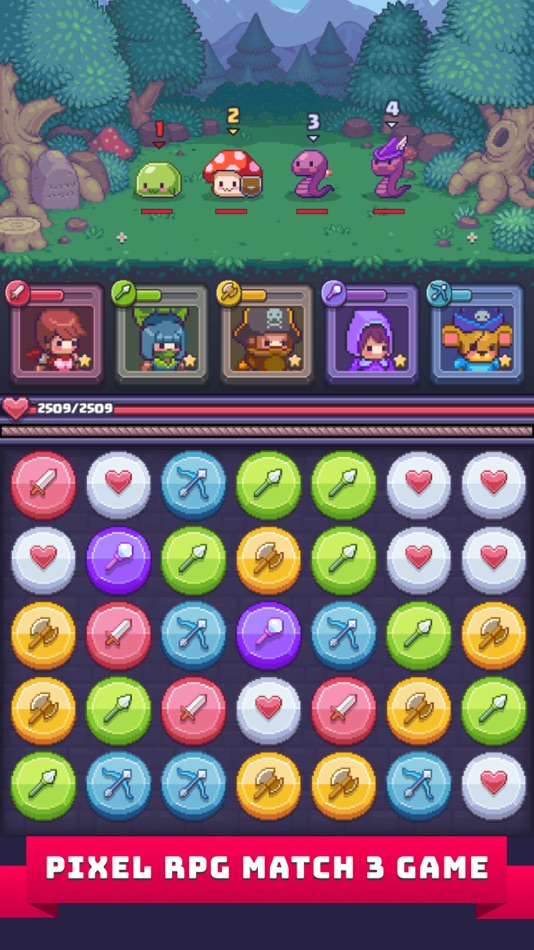 #1. Puzzle Heroes: RPG Match Quest (iOS) 由: CING LEUNG