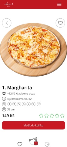 J&L’s pizza screenshot
