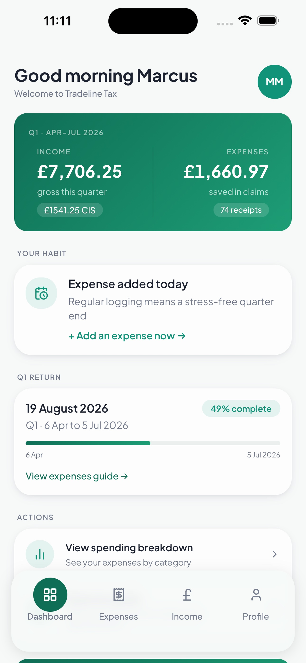 Tradeline Tax screenshot 2