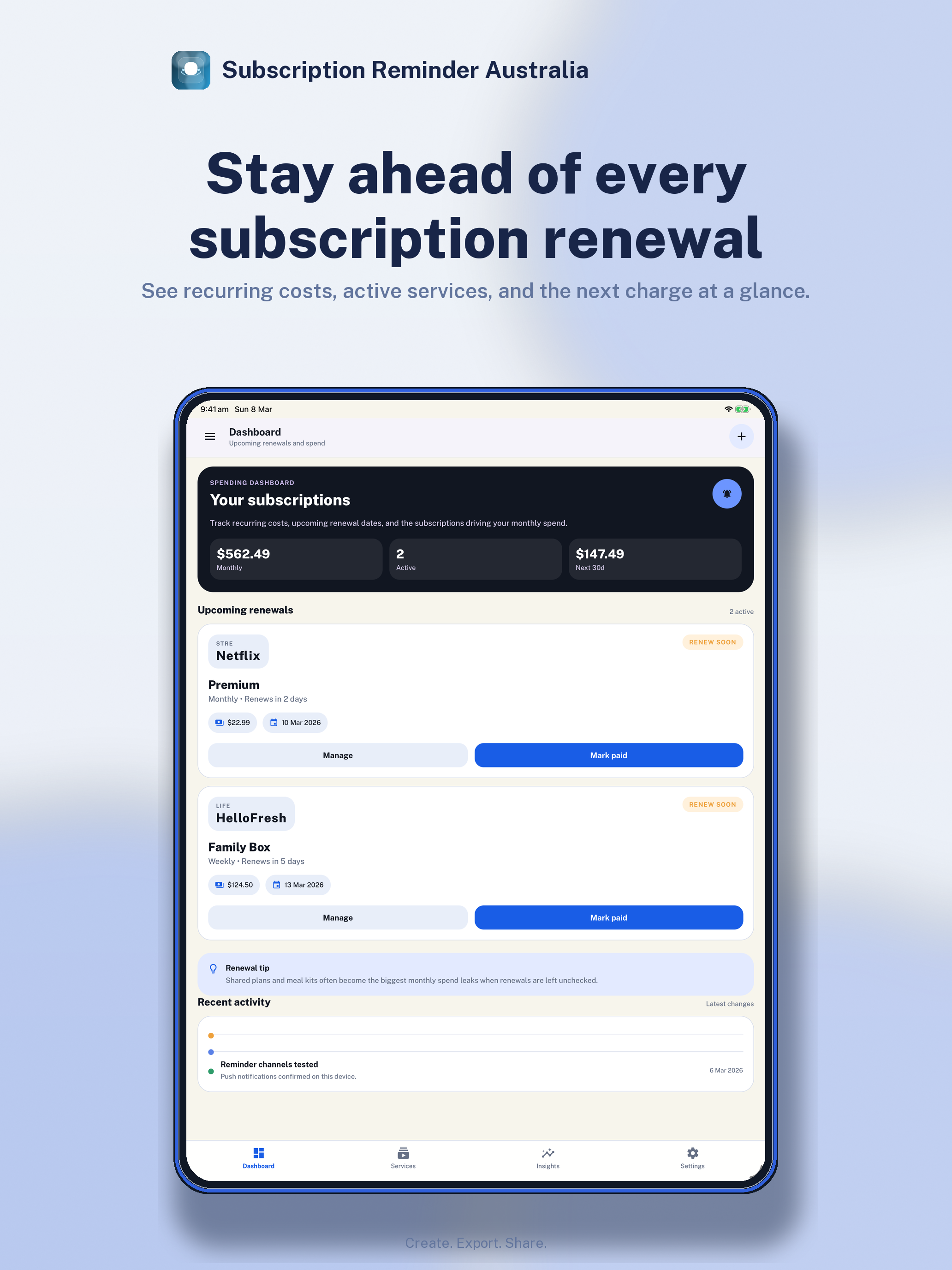 Subscription Reminder AU screenshot 6