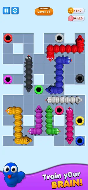 Gecko Escape: Worm Out Puzzle screenshot 4