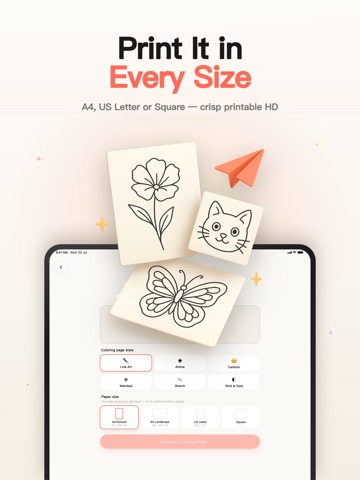 Inko: AI Coloring Book & Pages iPad screenshot