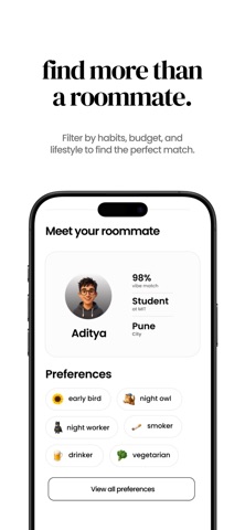 Denner: Flats & Roommates iPhone screenshot