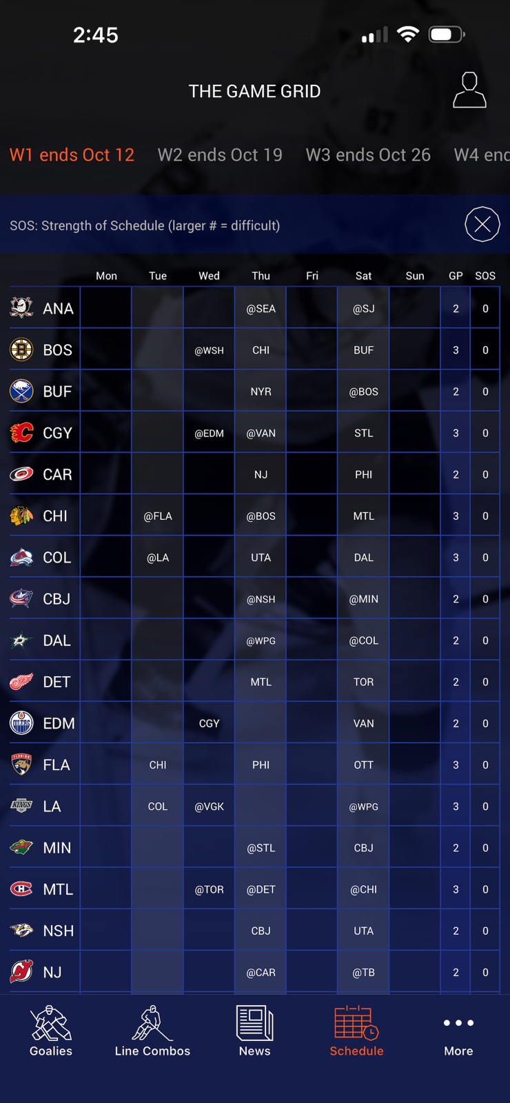Left Wing Lock Fantasy Hockey iphone screenshot 4