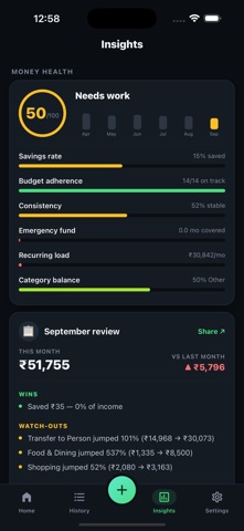 Statement AI Expense Tracker iPhone screenshot