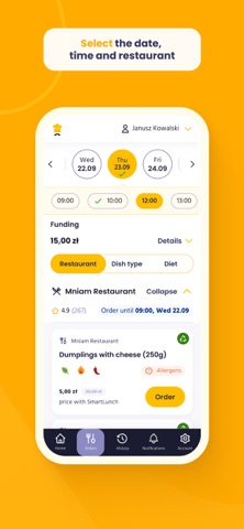 SmartLunch iPhone screenshot 2