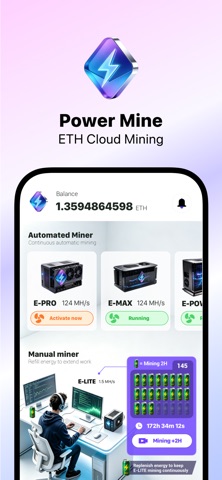 Power Mine ETH Mining Screenshot 1 of 4