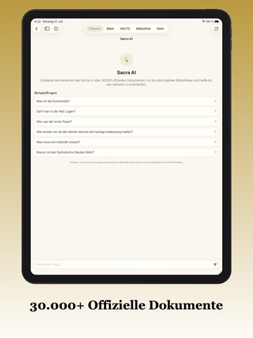 Sacraresponda: Katholische App iPad screenshot