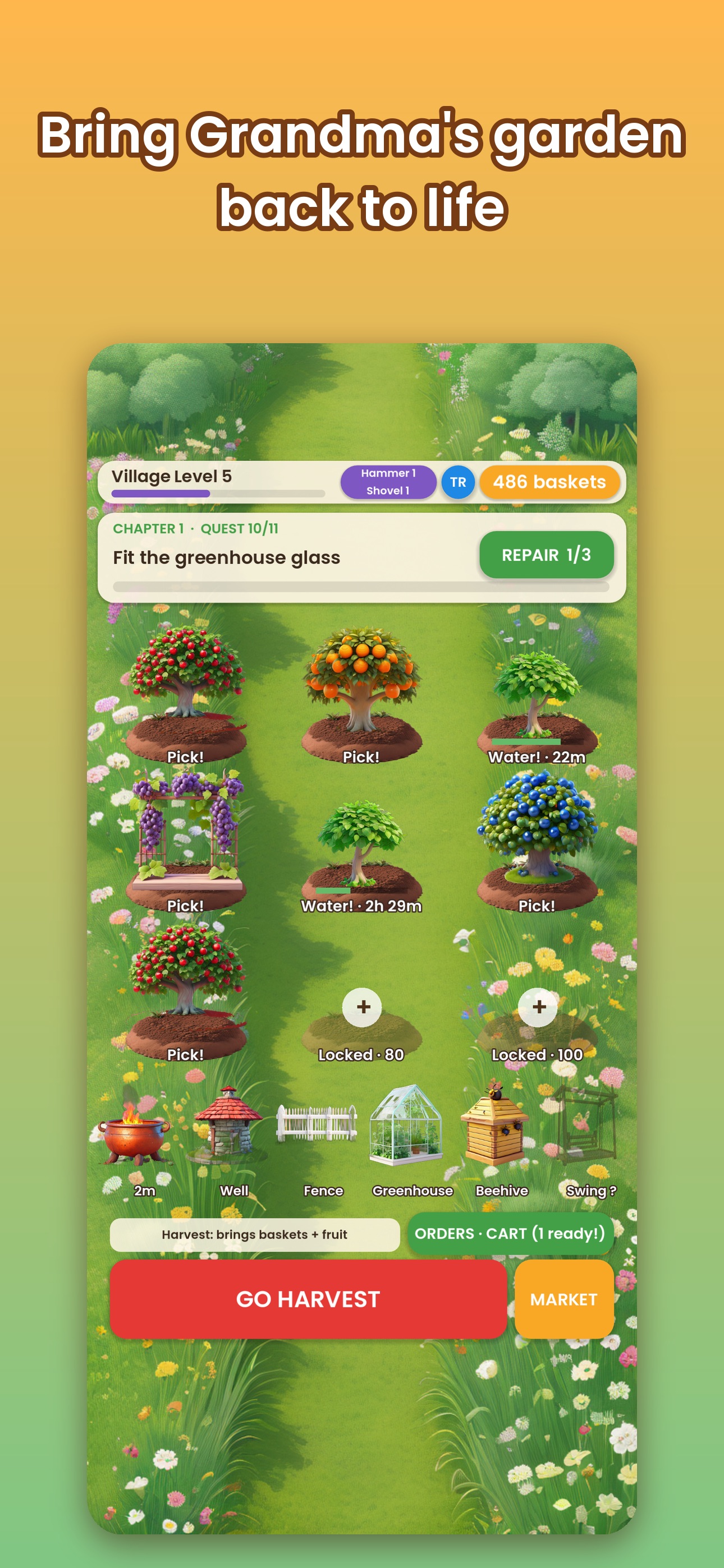 Screenshot 1 of Fruit Garden: Match & Farm