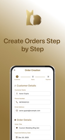 Jewellery Order Book screenshot