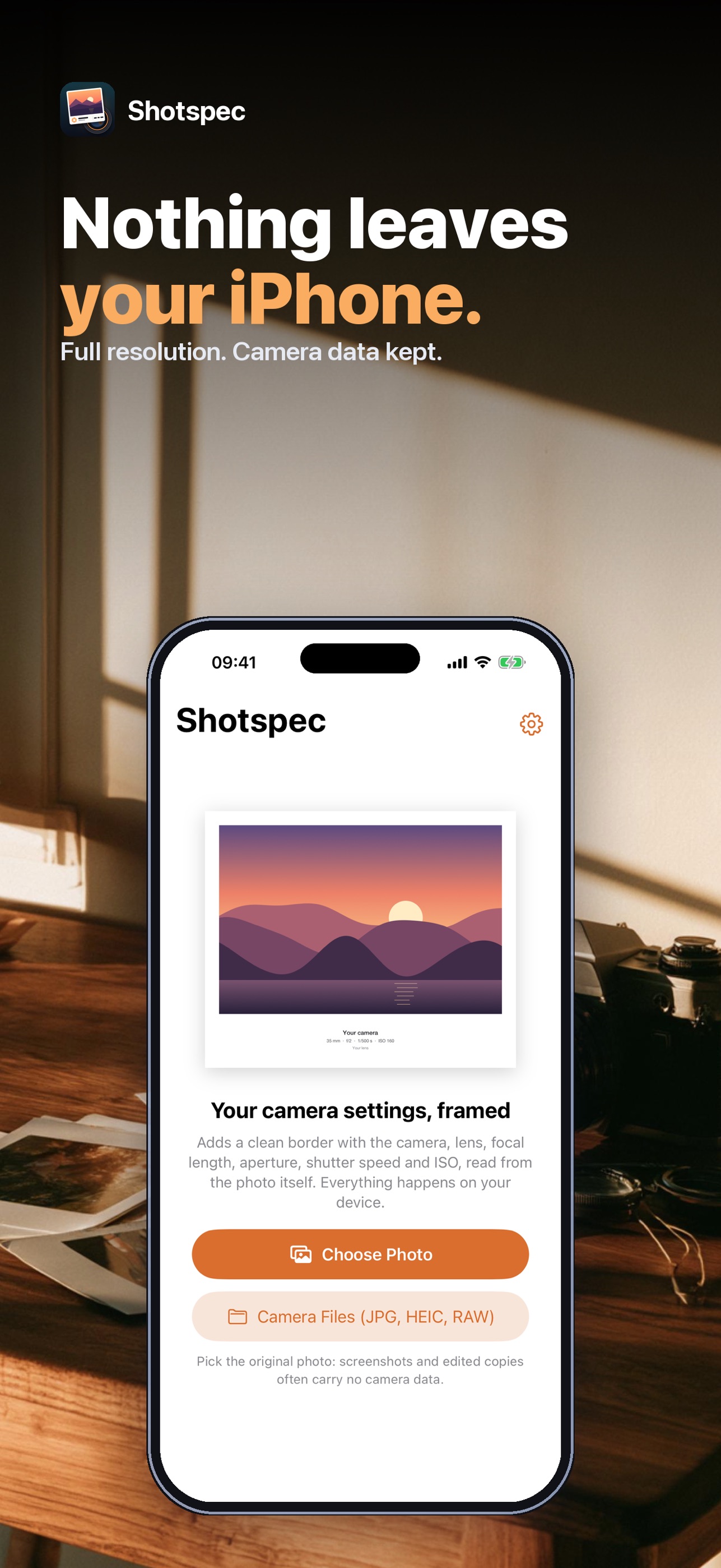 Screenshot 3 of Shotspec: EXIF Camera Frame