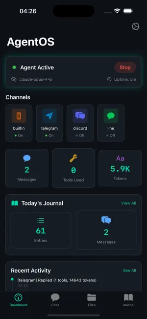 AgentOS - AI Agent Host screenshot 1