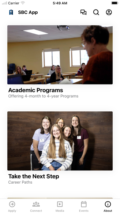 Steinbach Bible College Screenshot