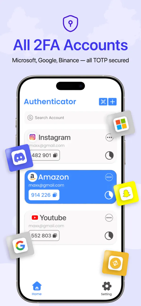 Screenshot #2 pour Authenticator App : Auth 2FA