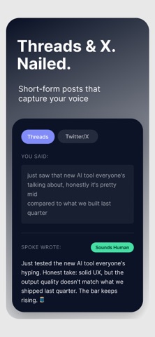 Spoke: AI Voice Writer screenshot
