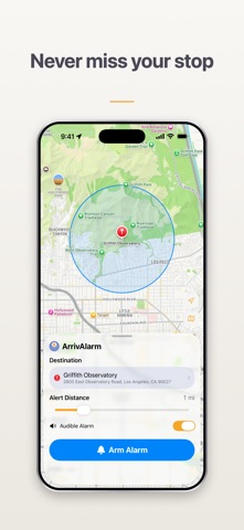 ArrivAlarm app screenshot 1