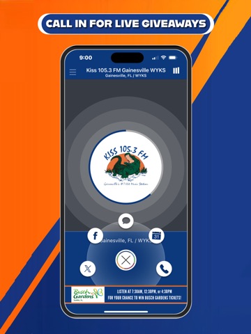 Kiss 105.3 FM Gainesville WYKS iPad screenshot