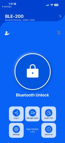 BLE Key App Screenshot 1 of 6