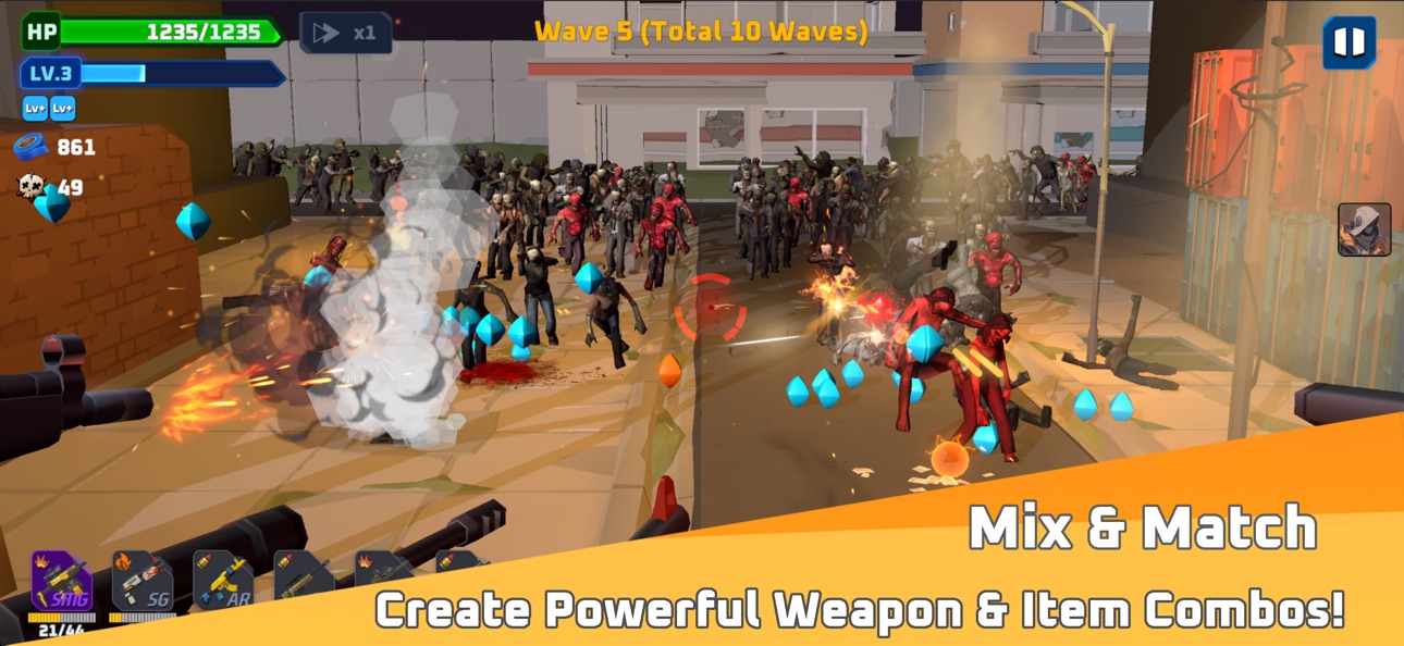 Bulletstorm: Zombie FPS TD iOS Mod IPA screenshot 6 - iOS game interface