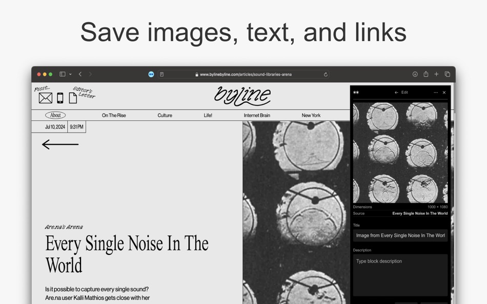 #1. Are.na for Safari (macOS) Με: When It Changed Inc.
