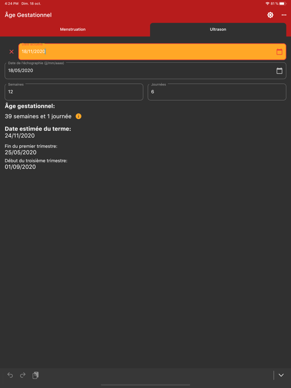 Screenshot #6 pour Gestational Age (baby's age)
